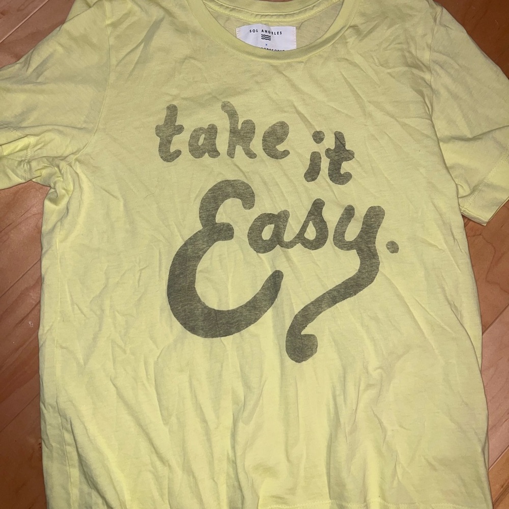 Sol Angeles Light Yellow 'Take it Easy' Tee